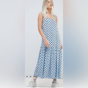 Polka-dot drop waist dress from ASOS by Weekday.